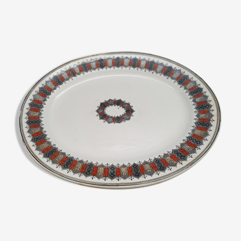 vintage oval dish in English earthenware