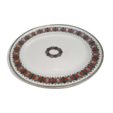 Plat ovale vintage en faïence anglaise