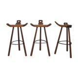 Set of 3 Marbella stools, Spain, 1950s