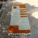 Handmade orange and white wool rug, traditionally crafted, size 140 x 260 cm