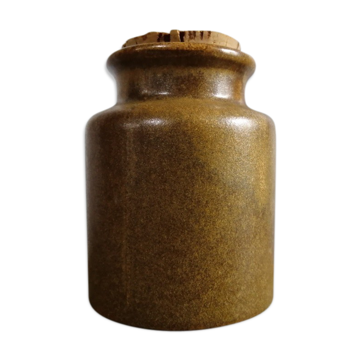 Old sandstone pot with cork