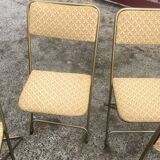Set of 4 vintage folding chairs / 70's theater armchairs