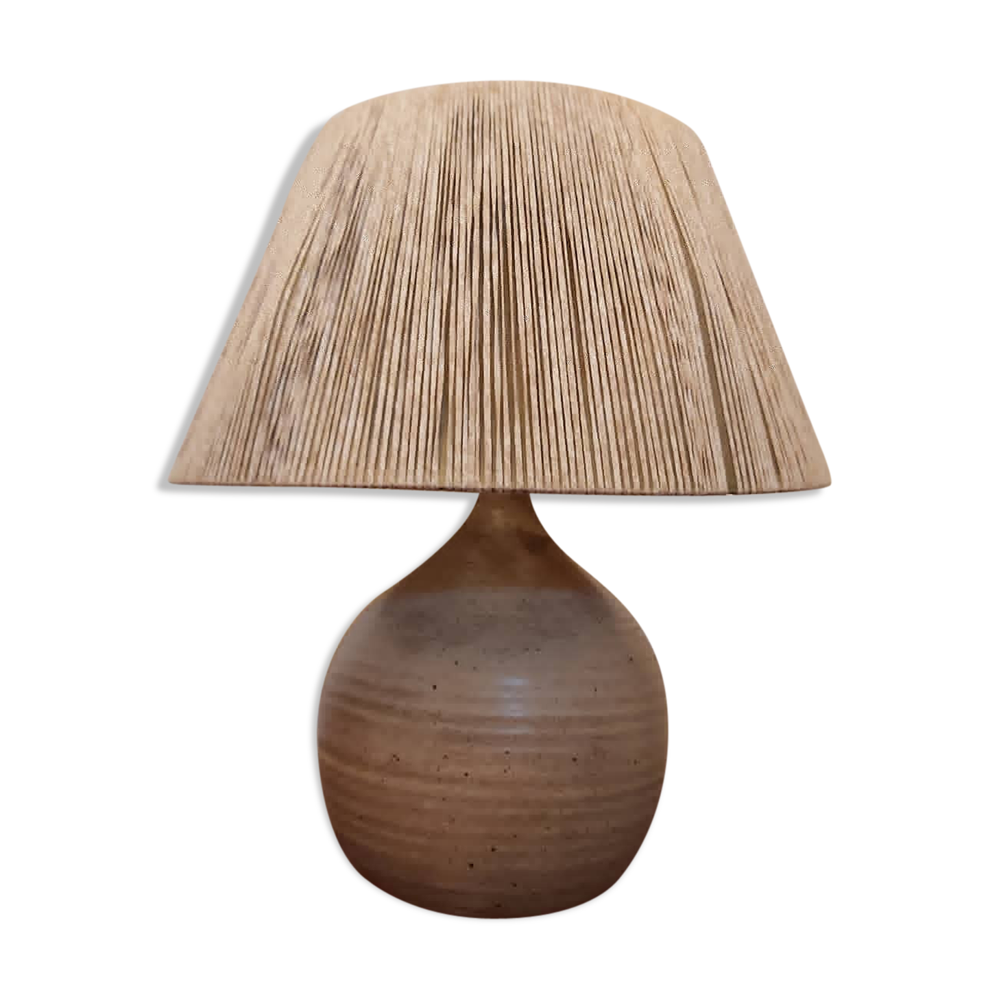 Lampe en grès vintage signée