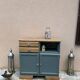 Buffet base Mado renovated green Galane and wood