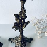 Pair of 19th century bronze candlesticks