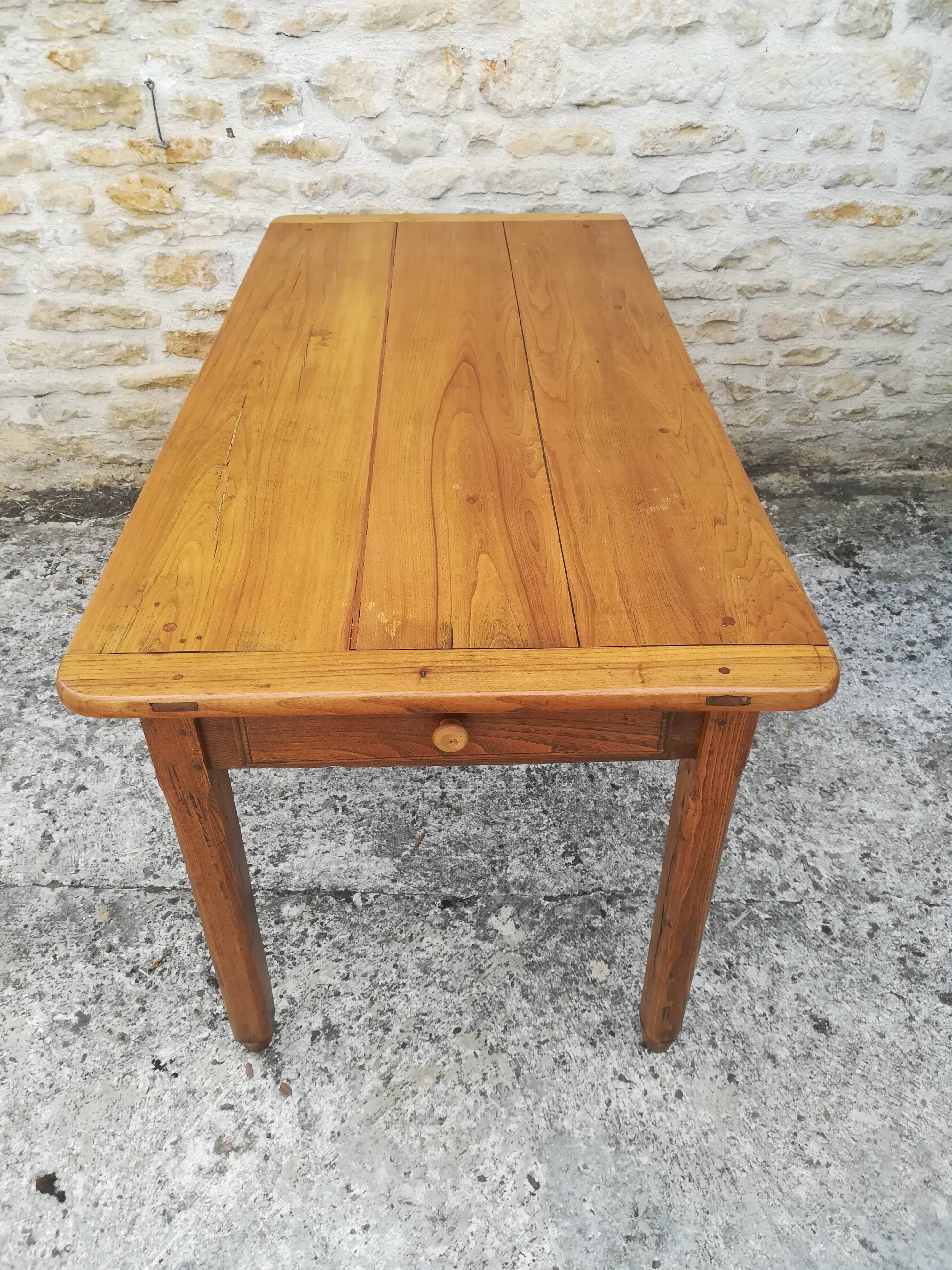 Elm farmhouse table