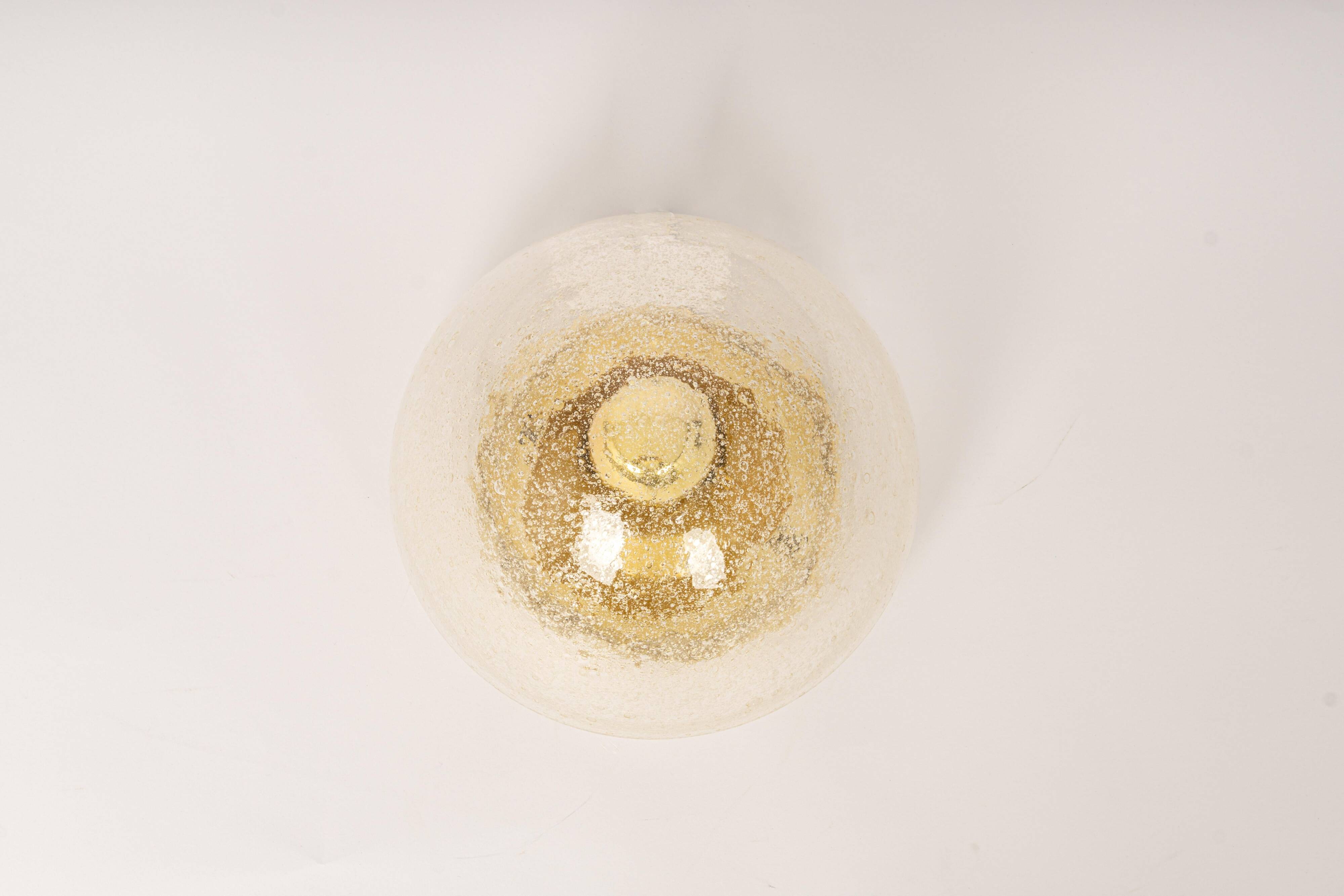 glass Space Age ceiling lights by Hoffmeister, Germany, 1960s