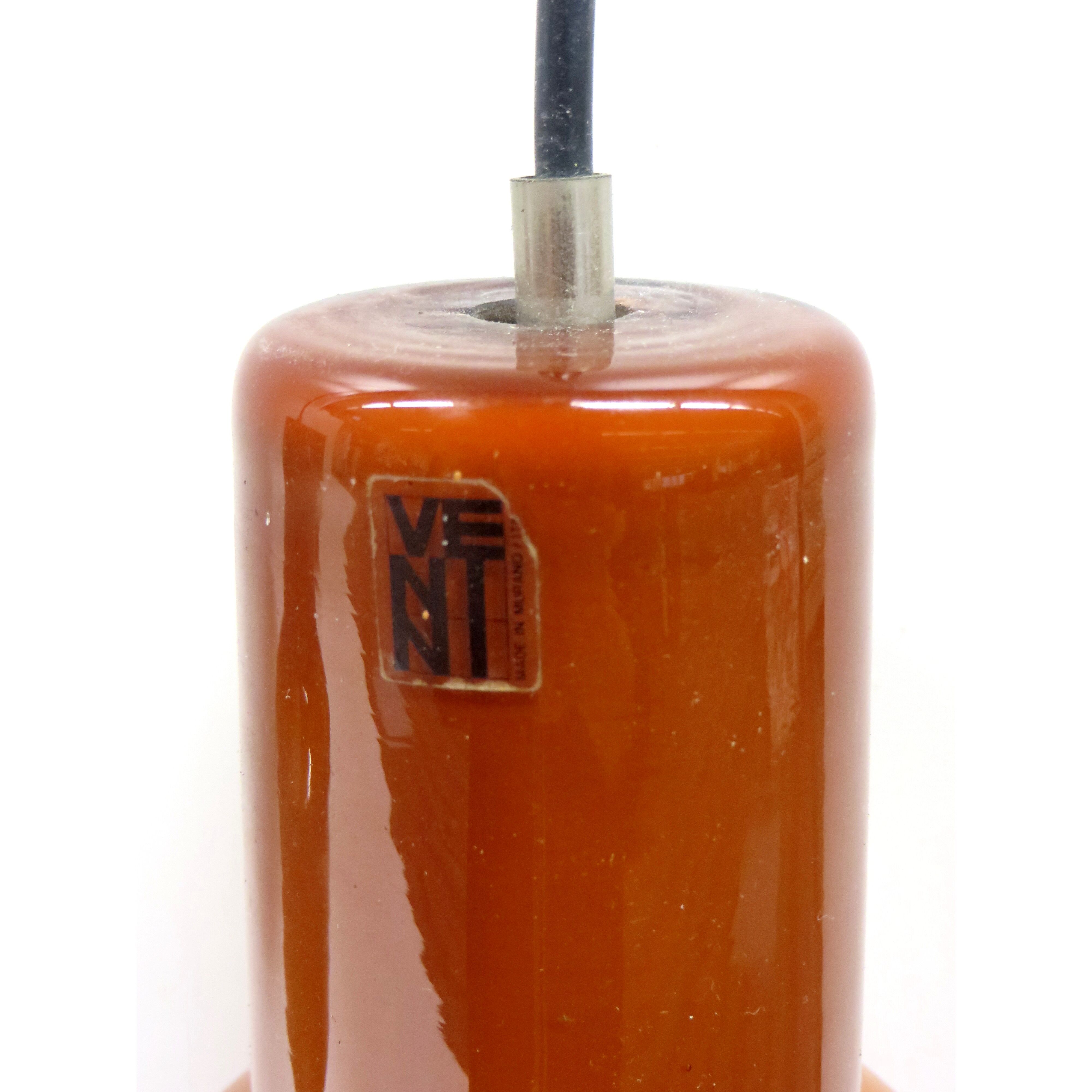 Murano glass pendant designed by Massimo Vignelli for Venini in 1955