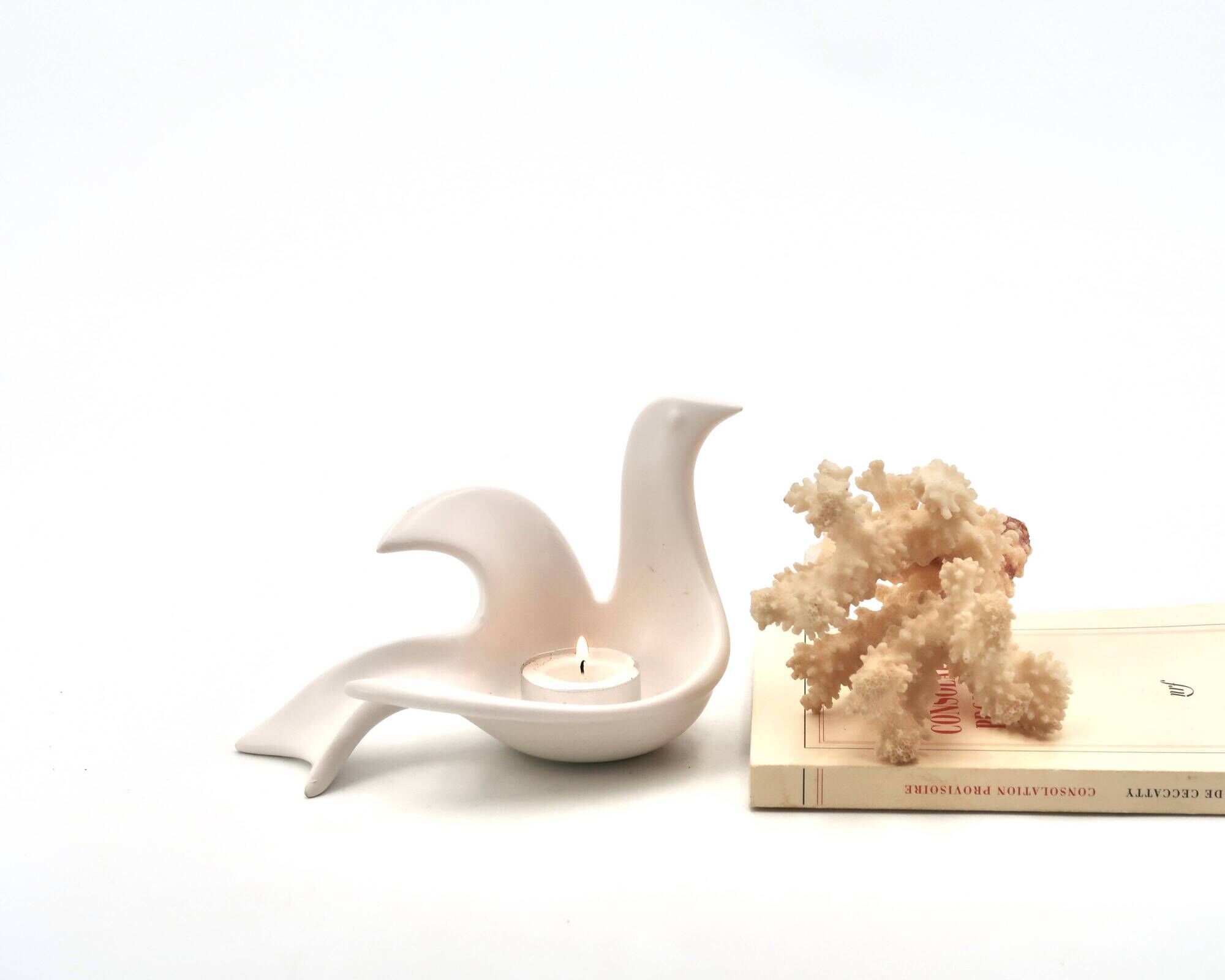 Ceramic peace dove candlestick by Jonathan Adler