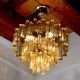 Paolo Venini two-tone chandelier, 3 levels, 1970, Italy