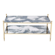 Table basse laiton chrome miroir décoré  1970