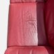 Vintage Roche Bobois red leather sofa