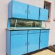 Buffet Formica blue and yellow years 60