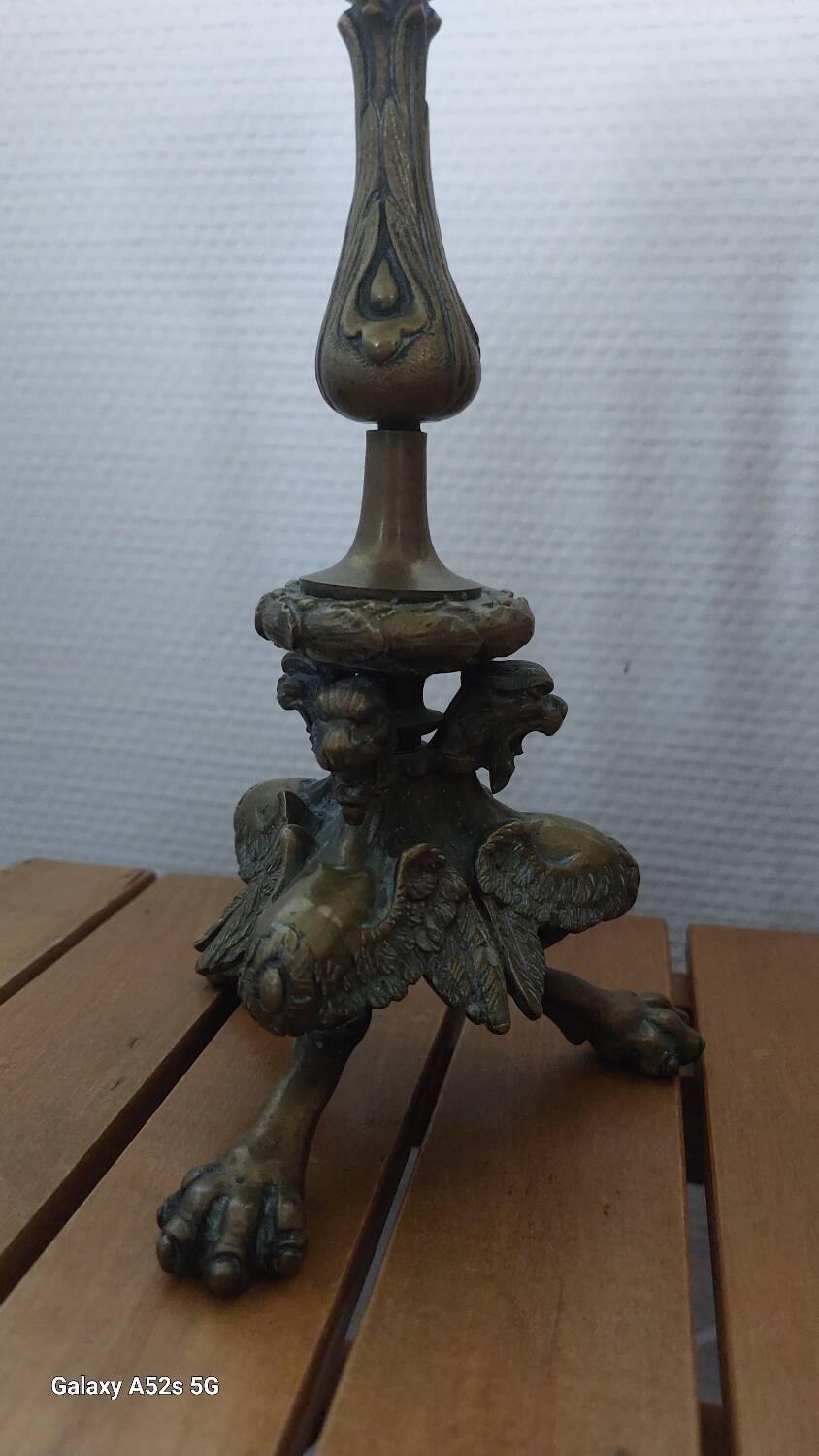 2 antique Napoleon III style candlesticks