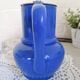 Small vintage cobalt blue ceramic teapot