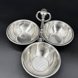 Vintage appetizer display stand with three bowls