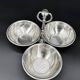 Vintage appetizer display stand with three bowls