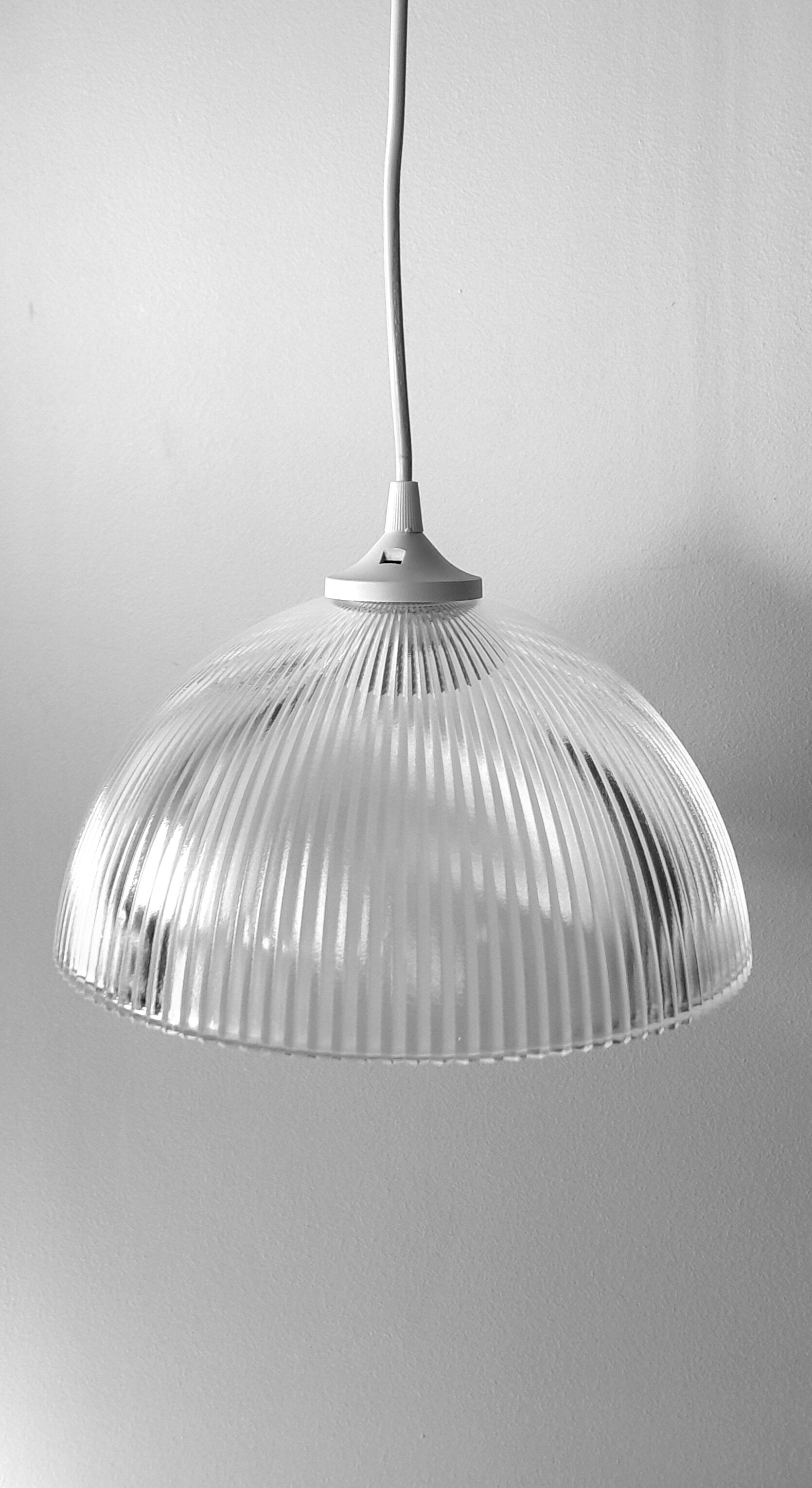 Prismatic glass pendant lamp 1950