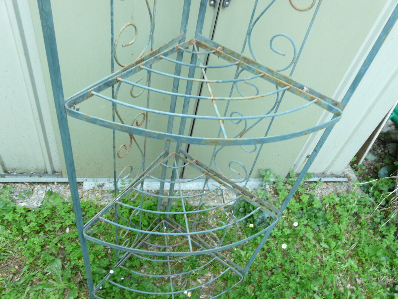 Large corner iron shelf