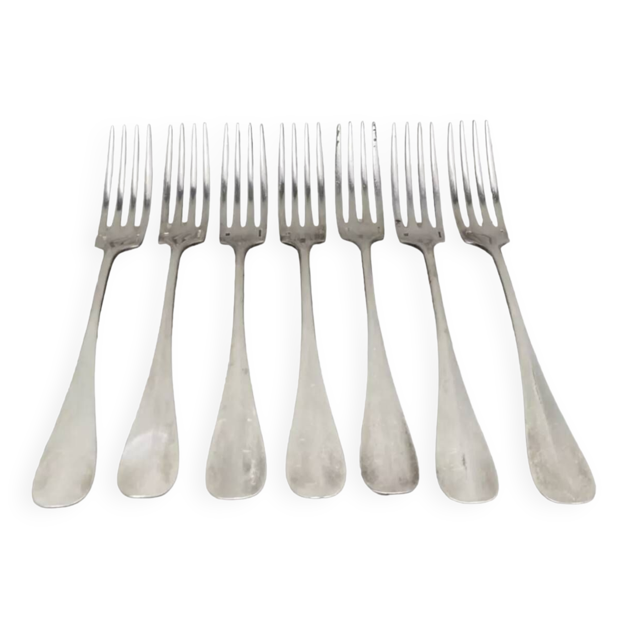 6 Christofle forks in silver metal Christofle model Fidélio Baguette