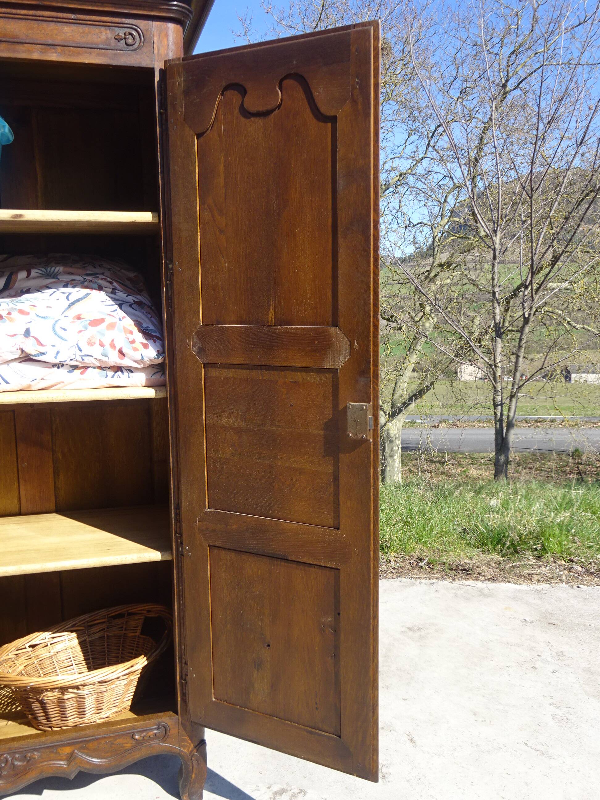 Solid oak wardrobe, Renaissance style