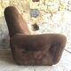 3-seater space-age convertible sofa - corded brown velvet - Design 1970