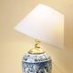 Boch Keramis Ceramic Table Lamp - Delft Style Earthenware Table Lamp