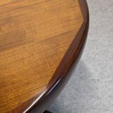 Baumann extendable dining room round table, France circa 1970.