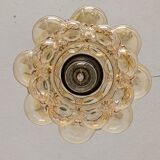 Amber bubble pendant lamp by Helena Tynell for Limburg 60s/70s