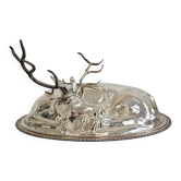 Monumental service platter in silver by Teghini Firenze.