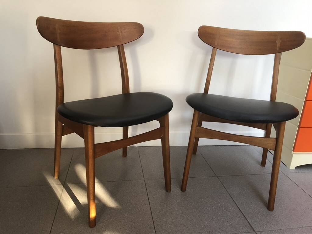 Paire de chaise CH30 Hans Wegner