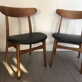 Paire de chaise CH30 Hans Wegner