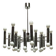 German lustre from the mid-century space age by Doria Leuchten, 1960s.