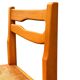 Suite de 4 chaises traîneau en orme et paille Maison Regain