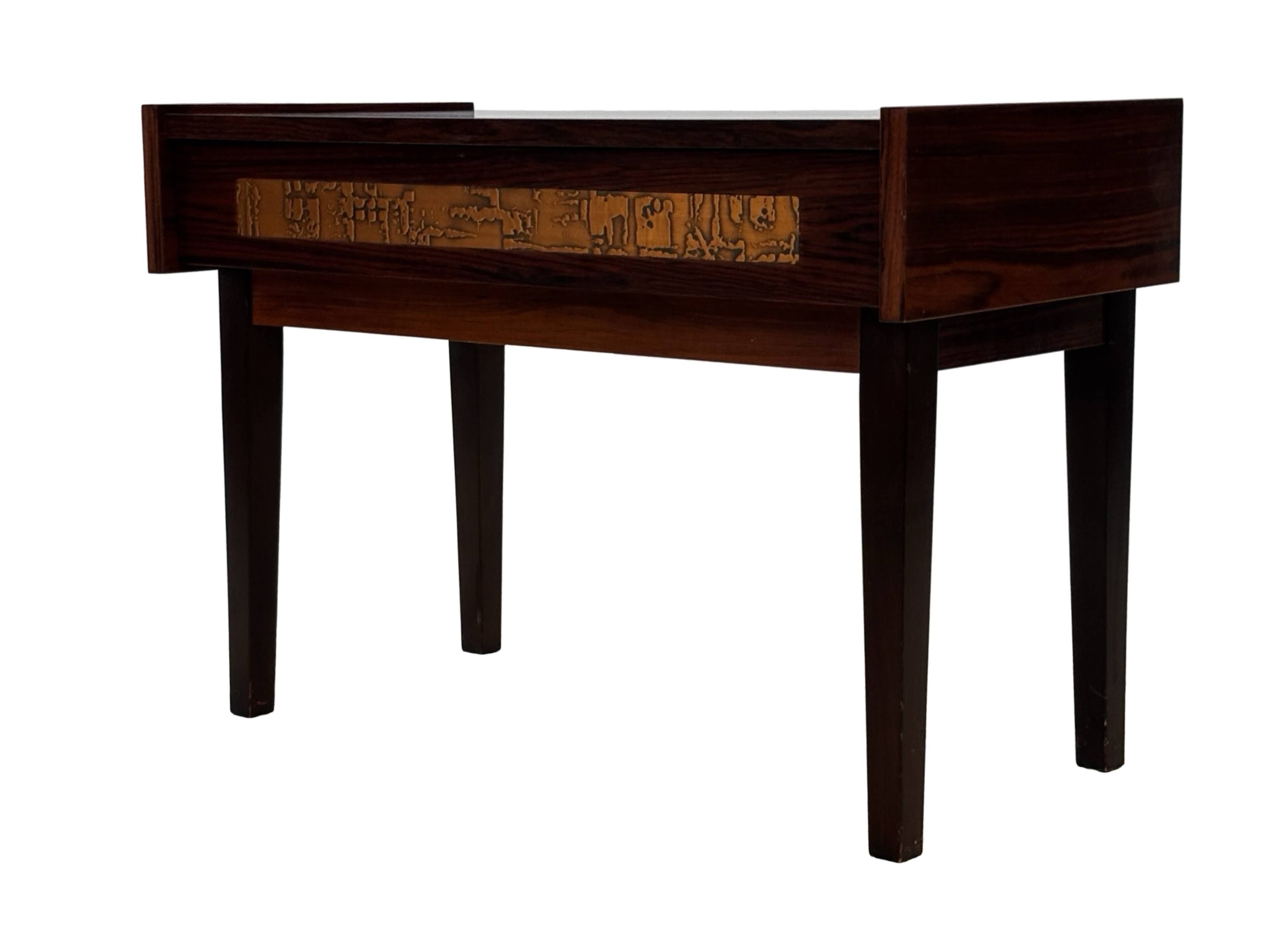 Commode vintage danoise en palissandre et laiton