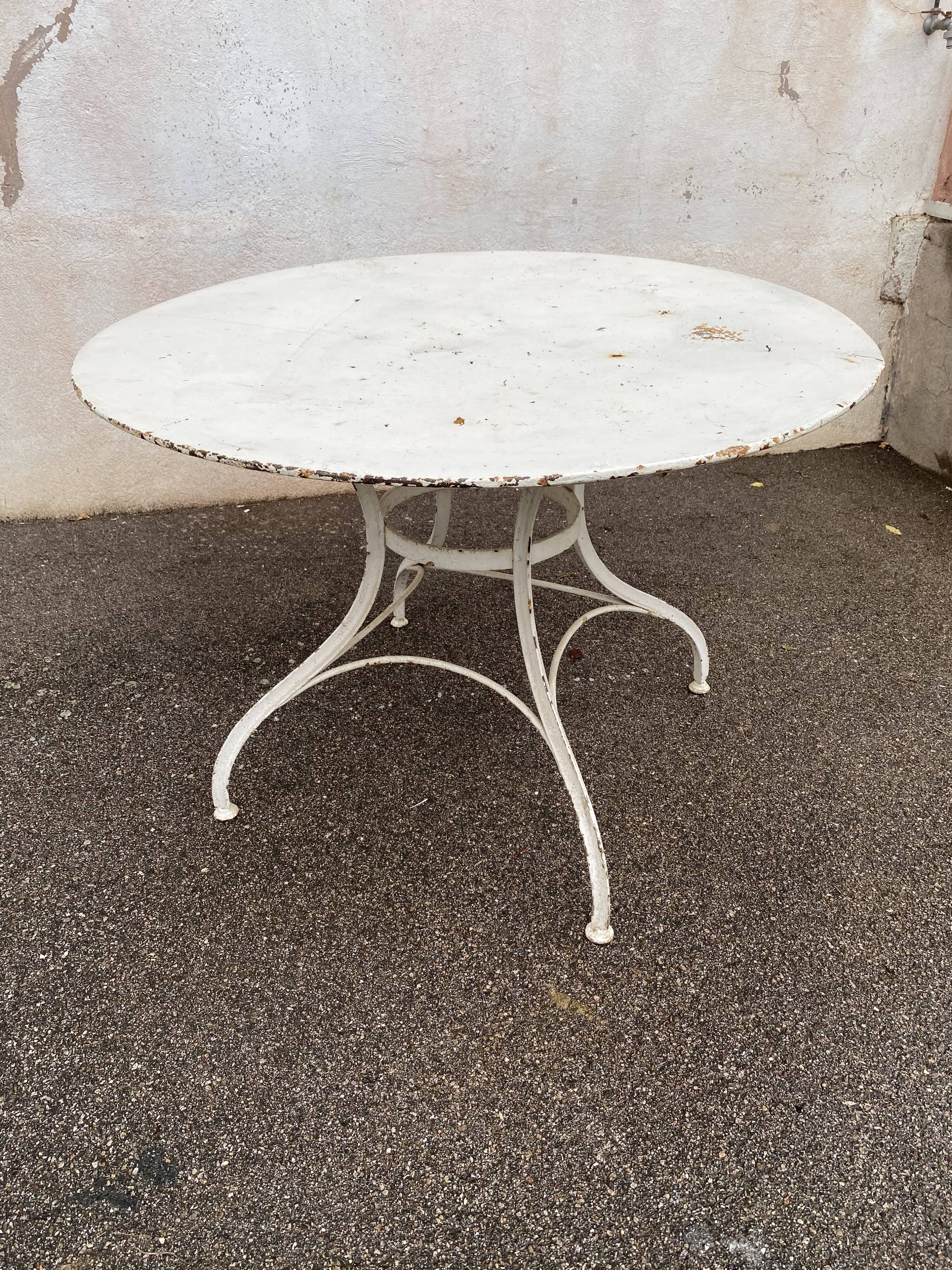 Sheet metal garden table