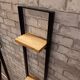 Steel and oak shelf
