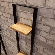 Etagere acier et chene