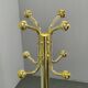 Italian Brass-Plated Coat Rack with Marble Base, 1970s