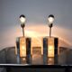 Pair of Poliarte Cubic lamps by Albano Poli, murano glass, Italy, 1960