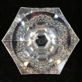9 water glasses in crystal cut with diamond tip cristallerie de lorraine
