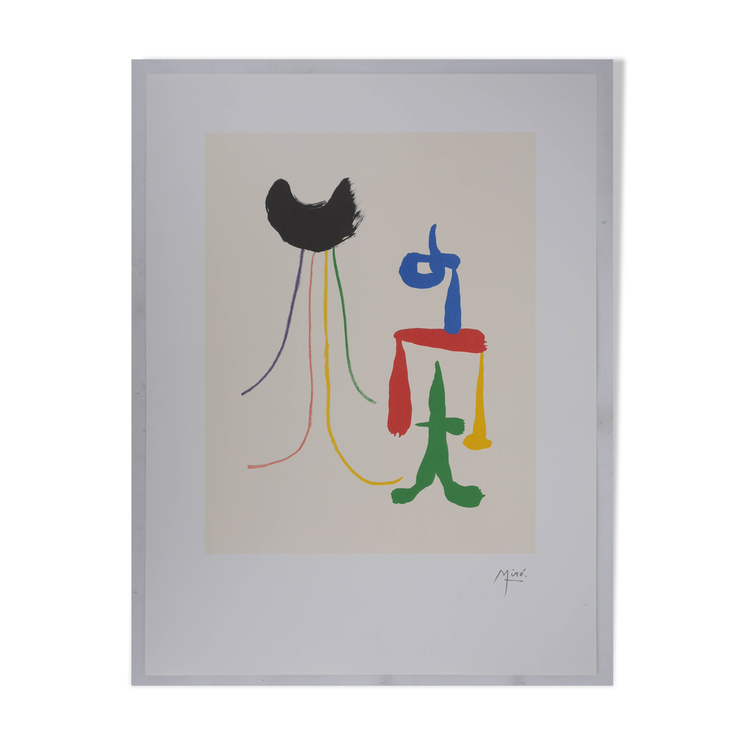Joan Miró: Surrealist Couple, signed lithograph