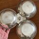 Serviteur à apéritif 3 compartiments en métal argenté – décor végétal