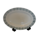 Oval service dish in faience frieze blue green model djelfa grave in hollow p3