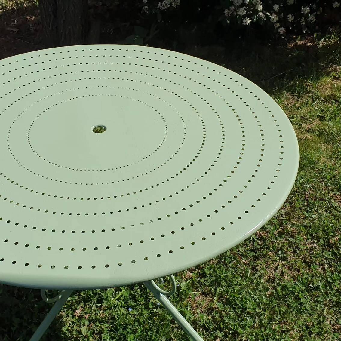 Wrought iron garden table