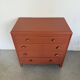 Commode vintage bois terra cotta art déco