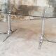 Table ovale en verre vintage