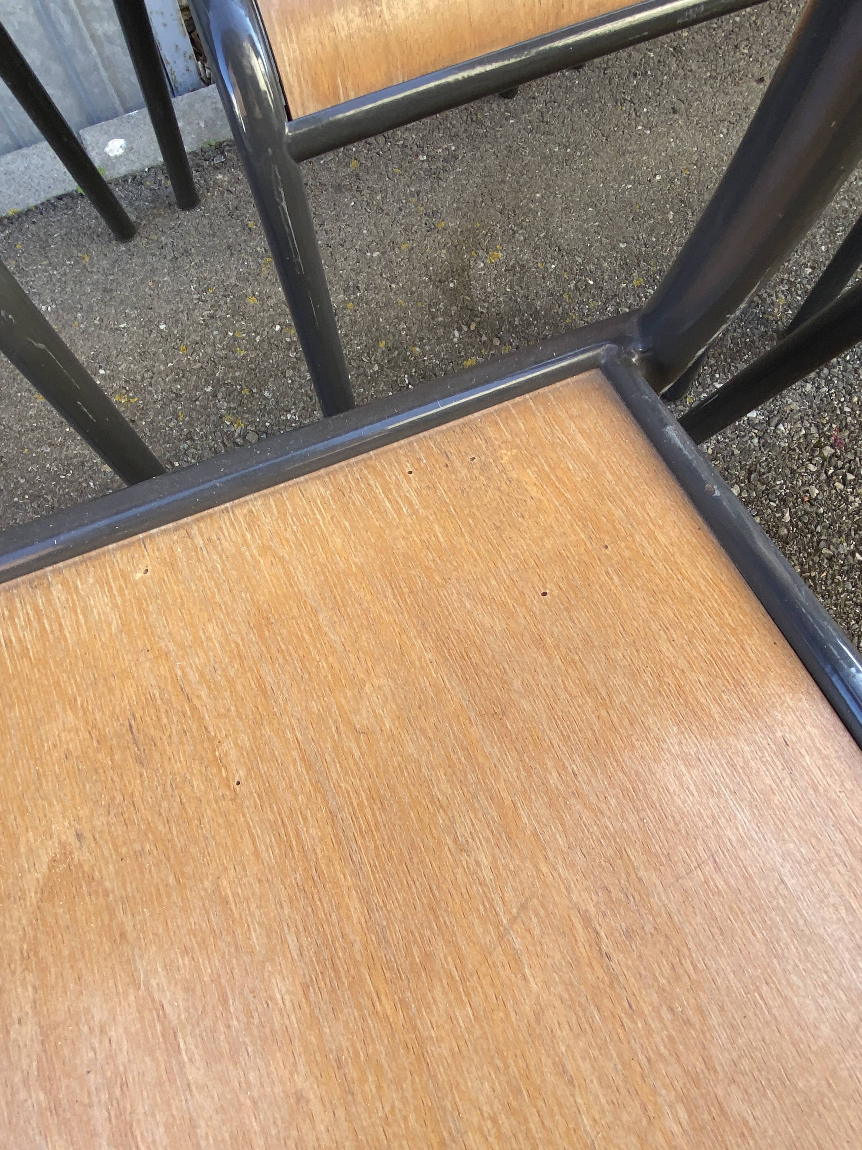 Lot de 8 chaises industrielles école  vintage collectivités mullca delagrav