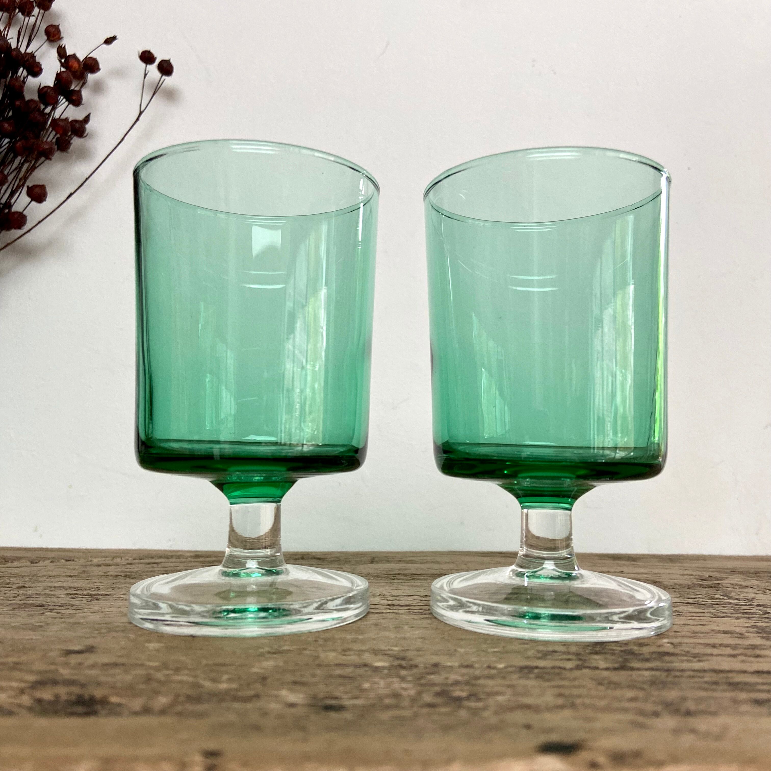 6 verres luminarc france vintage
