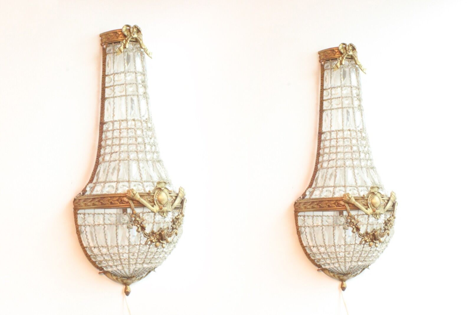 Sac a perles montgolfière wall sconces, 1940